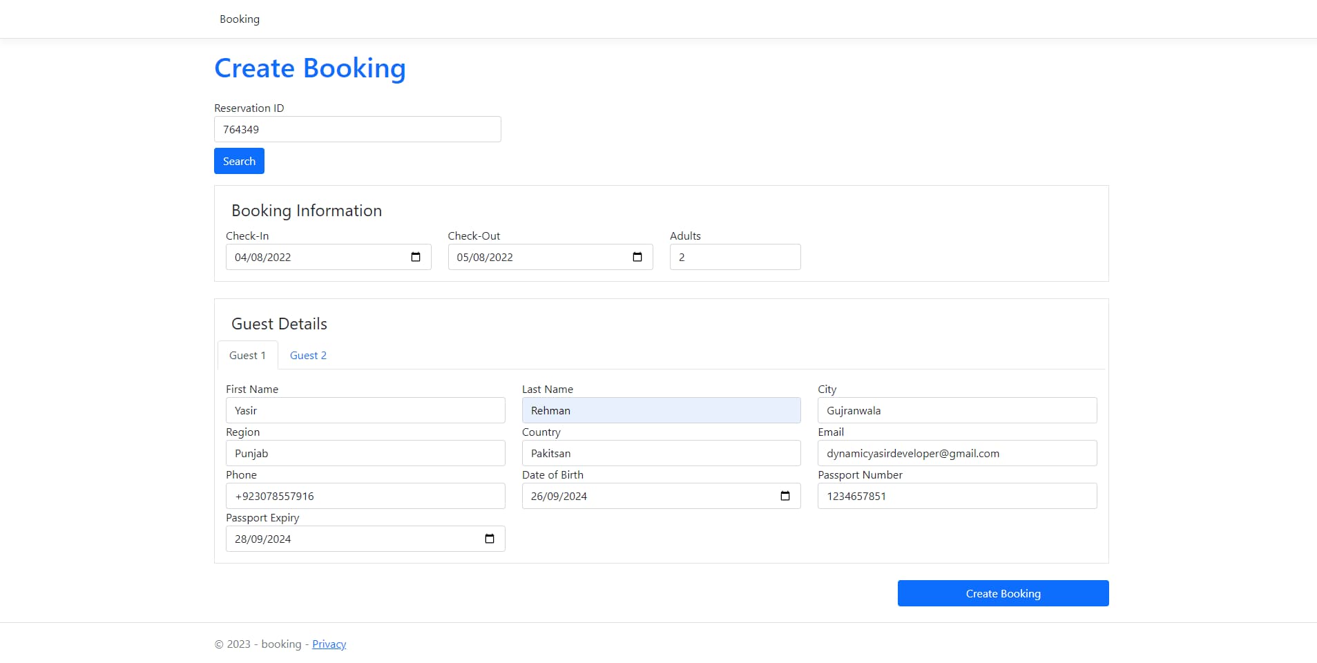 Booking System — Bug Fixes & Reservation Flow Repair
