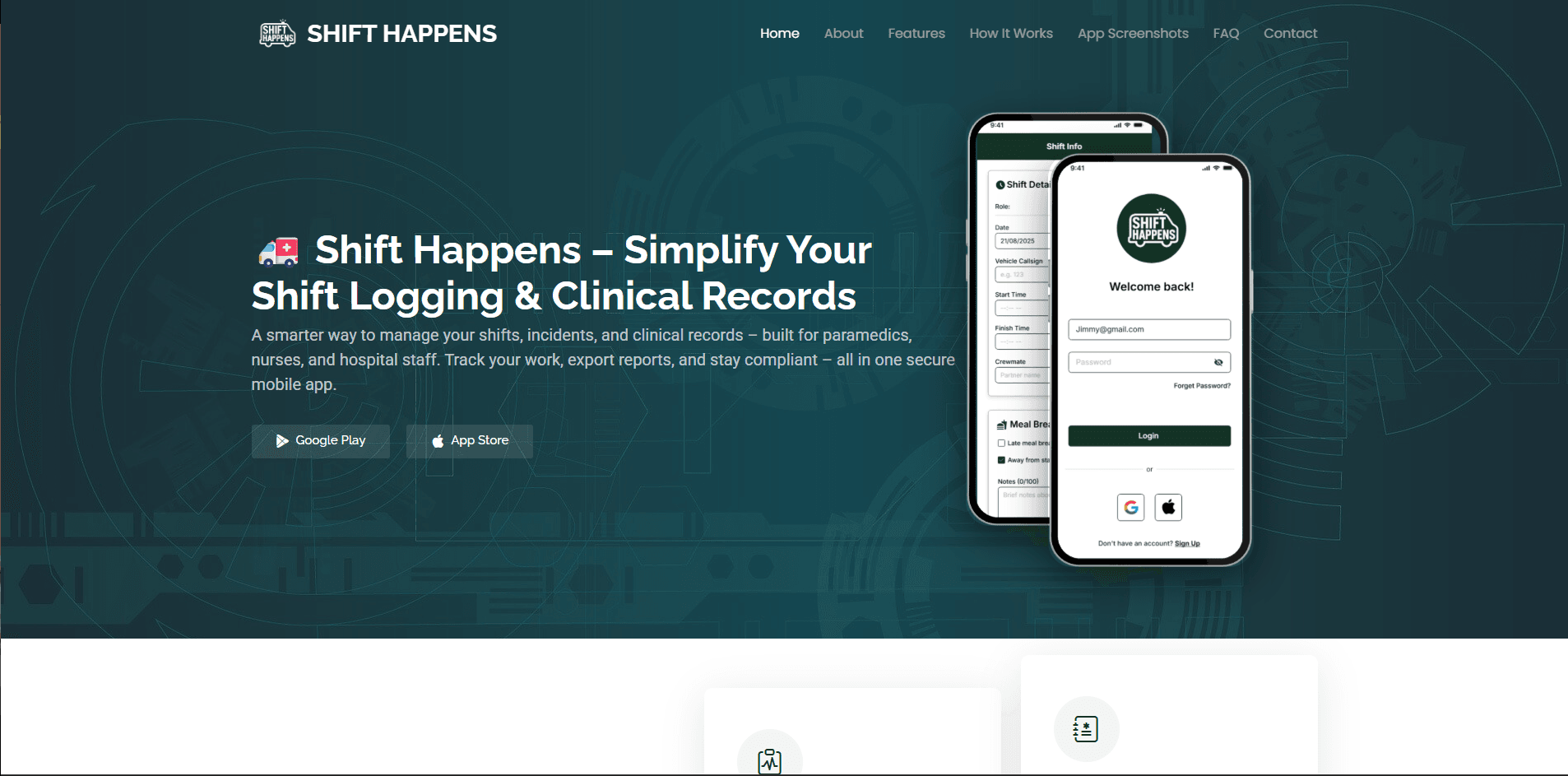 Healthcare Shift Management & Clinical Records App