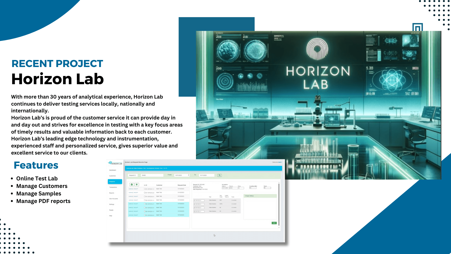 Horizon Lab — Online Testing Portal (Legacy System)