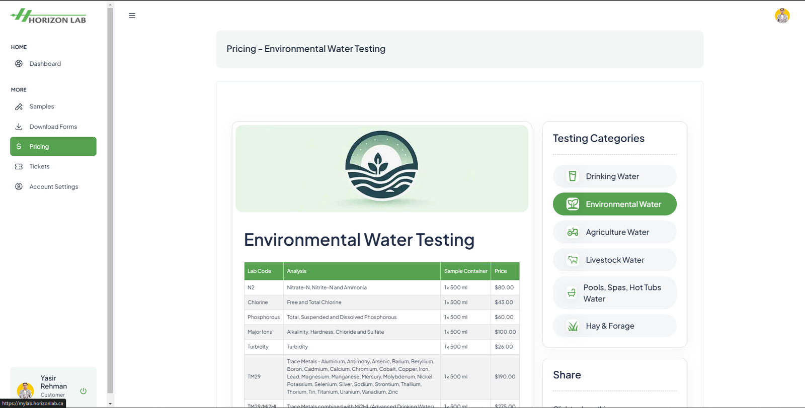 Horizon Lab — Testing Management System 3