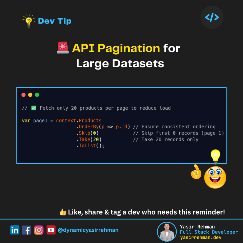 .NET API pagination example for CRM and ERP applications